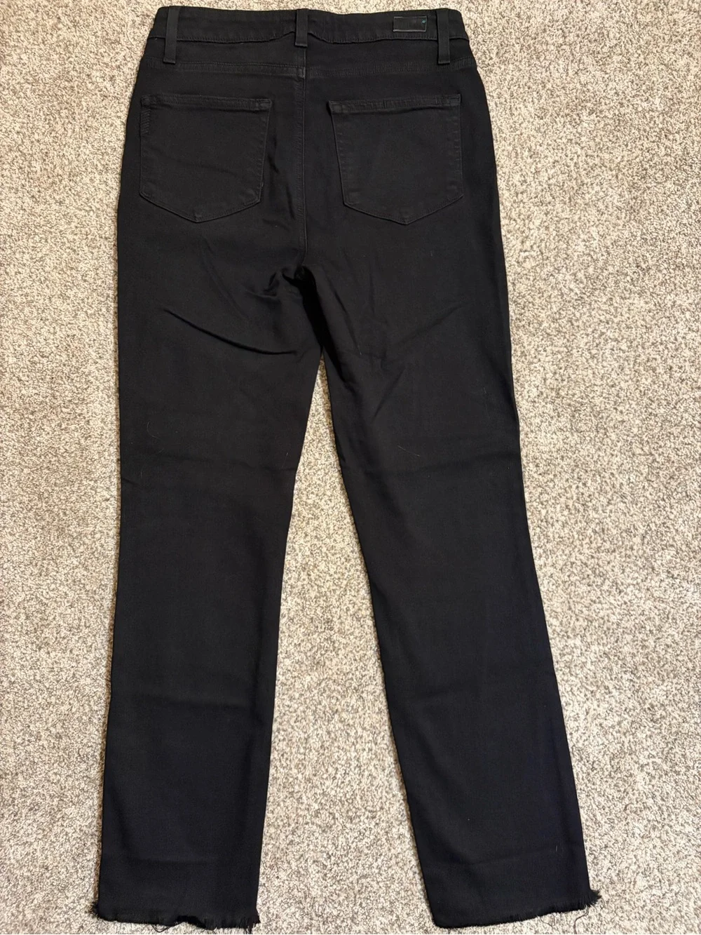 PAIGE Black Ankle Slim Cropped Jeans